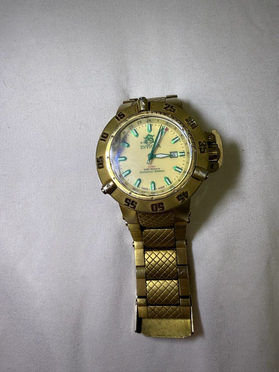 **Relogio Invicta 13921 ORIGINAL** Subaqua Noma Iii Banhado A Ouro 18k - Foto 2