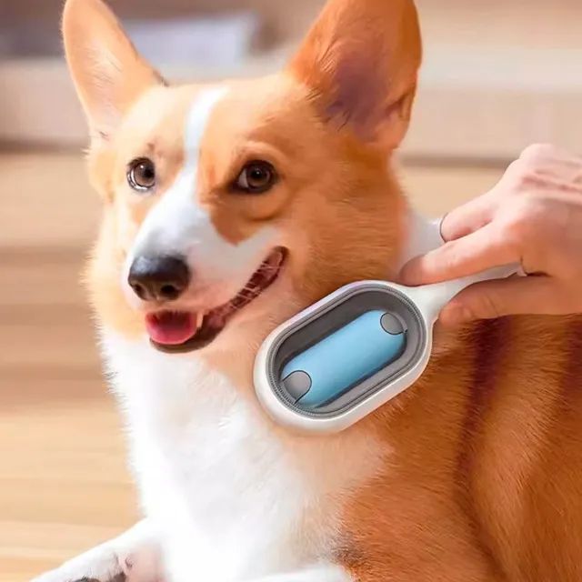 Escova Tira Pelos PET 2 modos Azul.Novo c/ Nota Fiscal - Foto 3