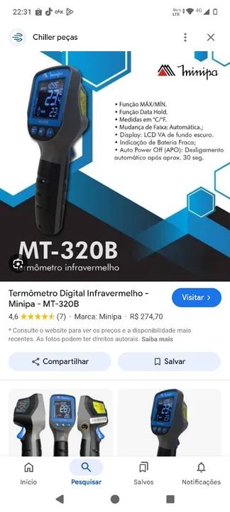 Termômetro digital mira laser - Foto 3