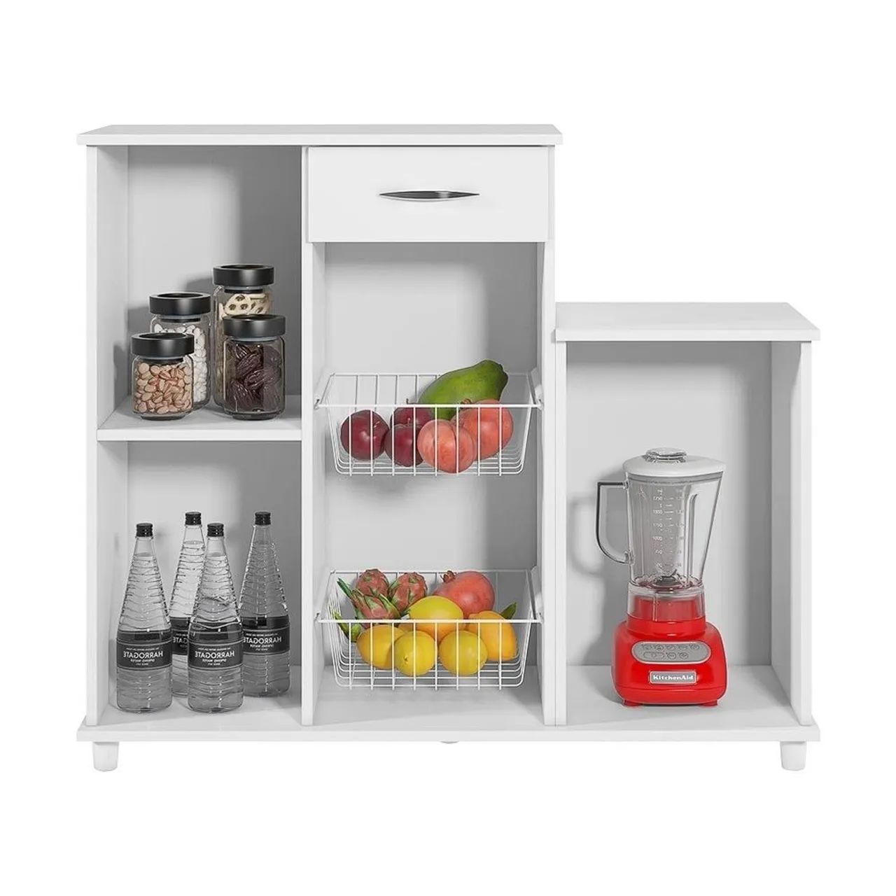 Móvel de cozinha multifuncional com fruteira e espaço para microondas - Foto 2