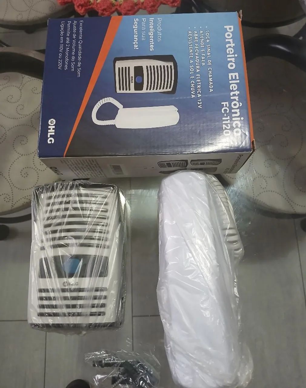 Kit interfone HLG,cabo 50 mtrs, capa protetora NOVO  - Foto 2