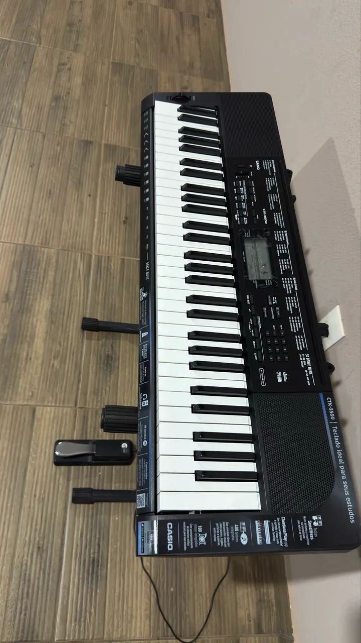 KIT TECLADO CASIO CTK3500 5/8 COM PEDAL - Foto 3