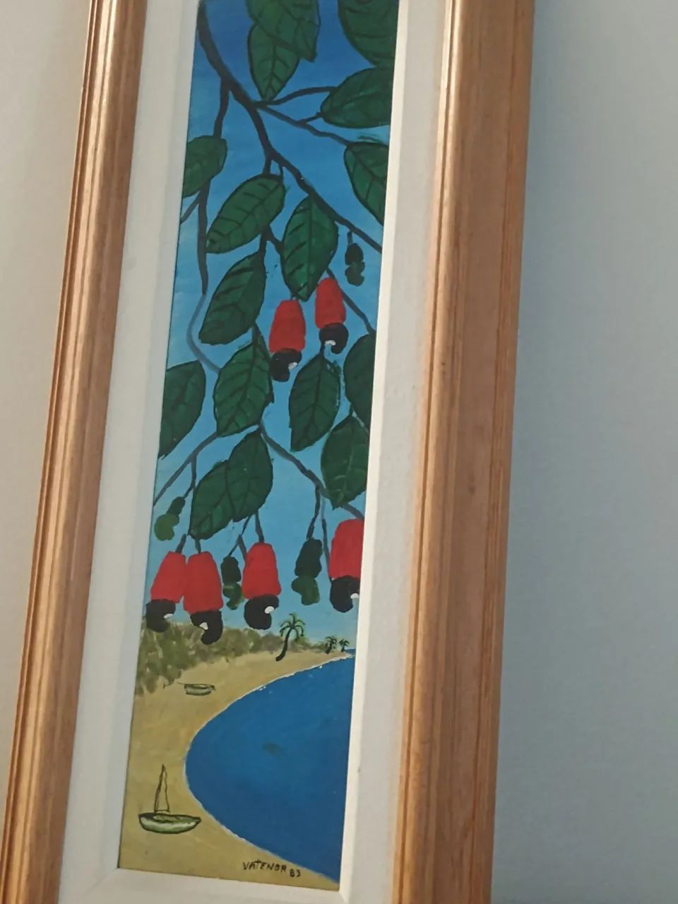Quadro vertical original  do pintor Vatanor datado1983  - Foto 2