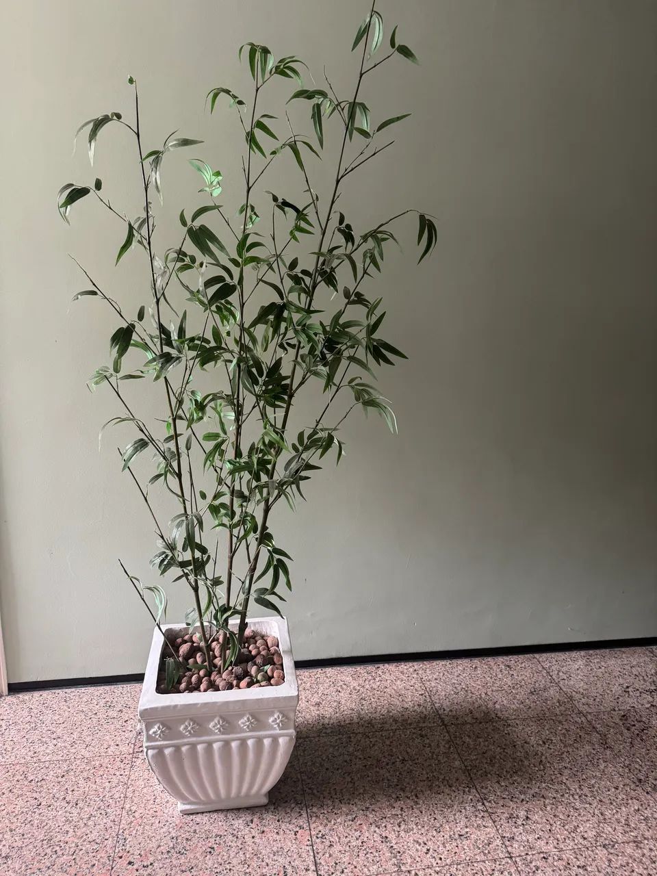 Lindo Vaso decorativo com bambu da sorte artificial - Foto 3