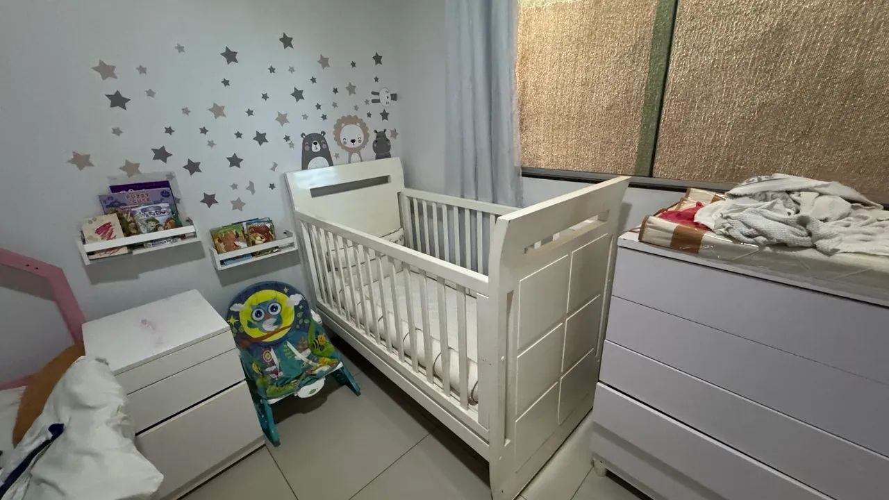 Berço de madeira branco - Foto 3