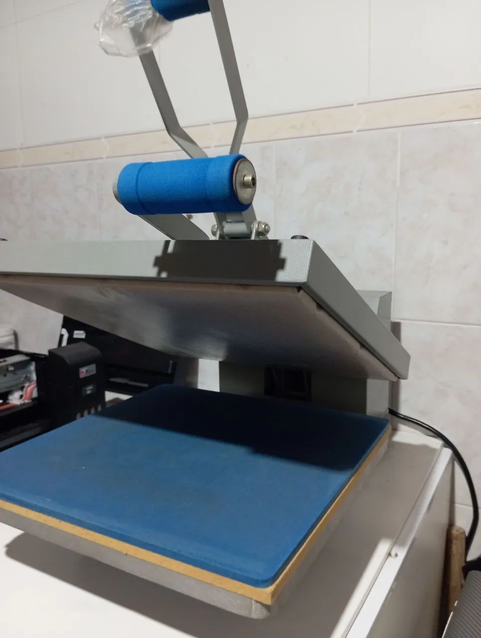 Prensa Plana 38x38 para Camisetas, Azulejos, Chaveiros e outros  - Foto 3