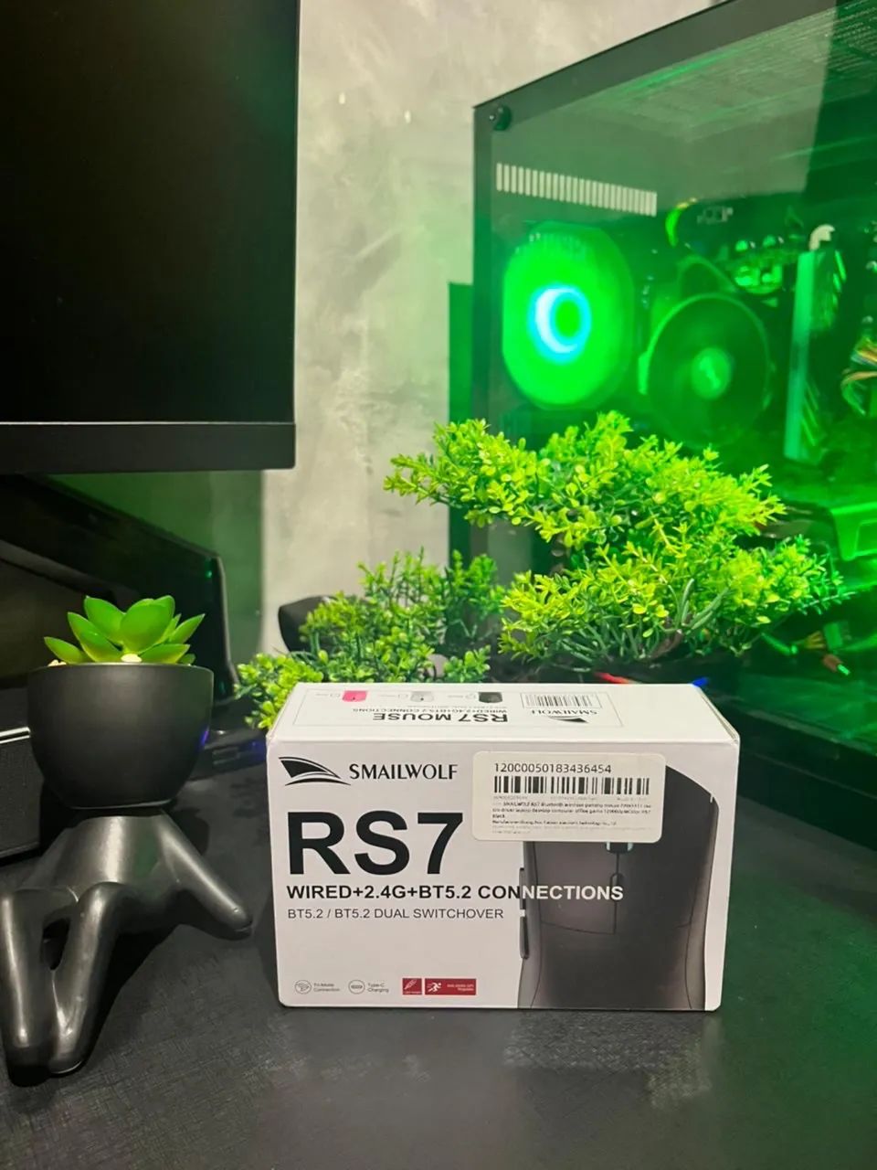 MOUSE SMAILWOLF RS7 PRETO - NOVO  - Foto 5