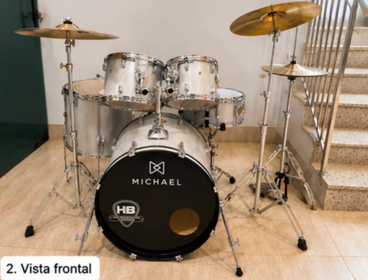 Bateria Acústica Michael Legacy Silver - COMPLETA - Instrumentos