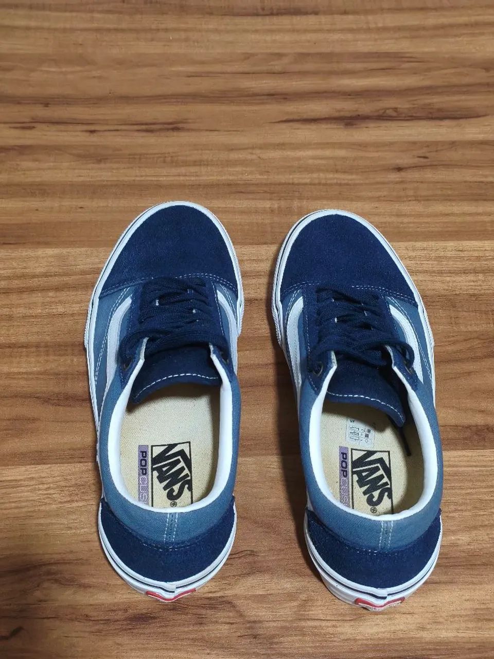 Tênis Vans skate Old Skool Navy White Tam 40 - Foto 3