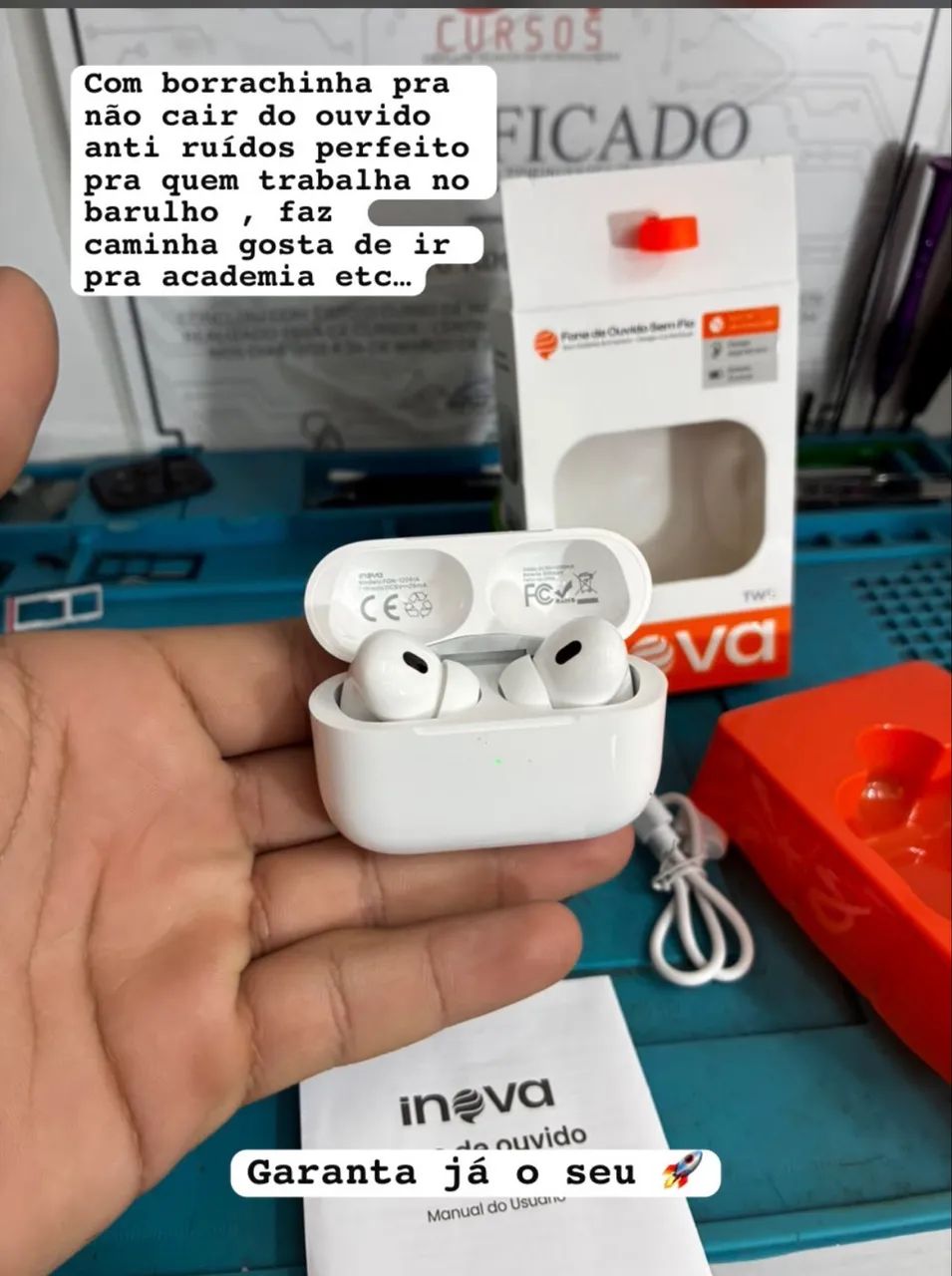 Fone de ouvido Bluetooth da inova - Foto 3