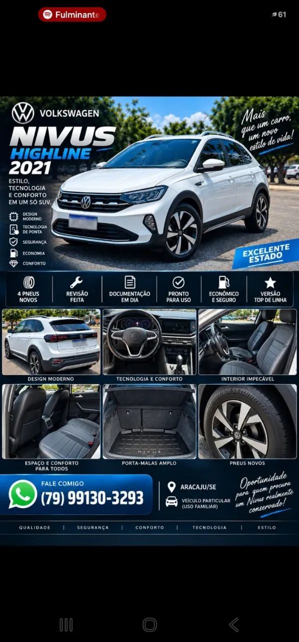 Volkswagen Nivus Nivus Highline 1.0 200 TSI Flex Aut. 2021