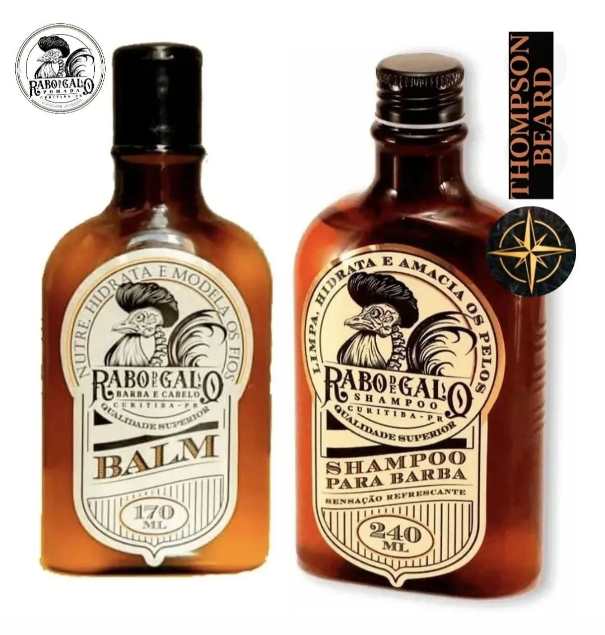 Shampoo e Balm Masculino para Cabelo e Barba