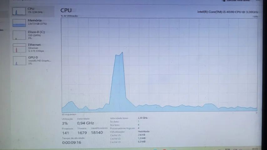 CPU Dell 3020 Optplex Core i5 4ª Geração 4590 3.30GHz 8GB RAM e SSD 120 GB - Foto 5