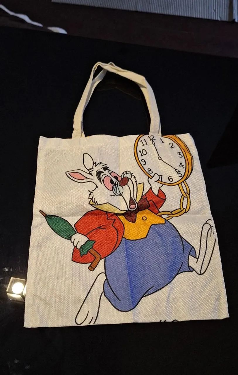 Ecobag do Coelho branco da Alice