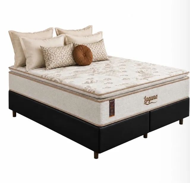 Cama Box Queen Confort Elegance D26 Molas Ensacadas com Base Preta - Foto 2