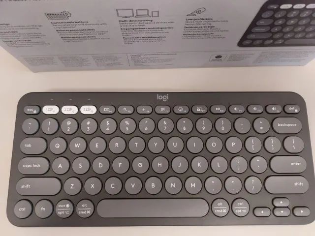 Teclado sem fio Logitech modelo Pebble Keys 2 K380S em garantia - Foto 2