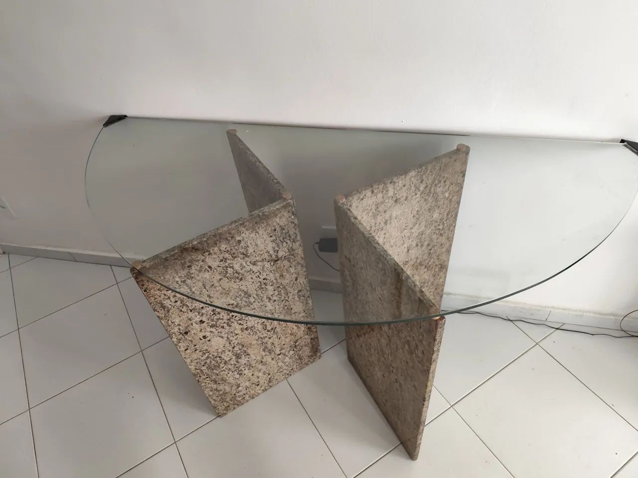 Mesa sala vidro e Pé Granito. - Foto 2