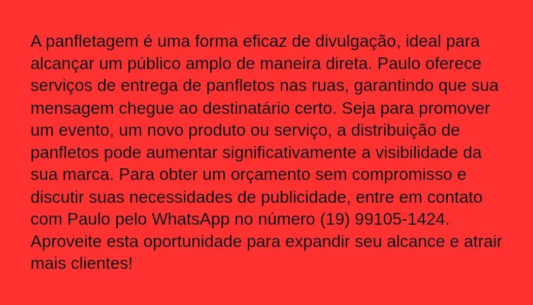 Paulo panfletagem  - Foto 2