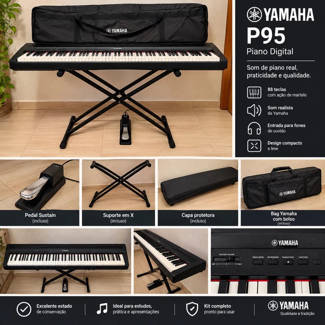 Piano Yamaha P95 - Piano Digital
