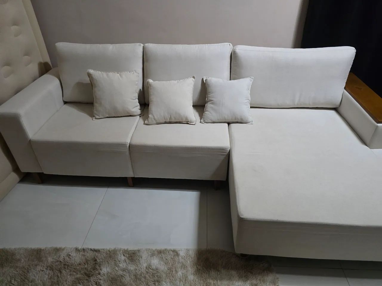 Sofá 4 lugares linho - Foto 2