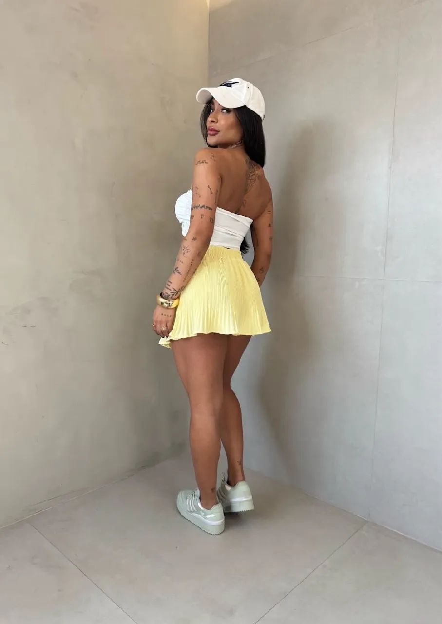 Saia plissada