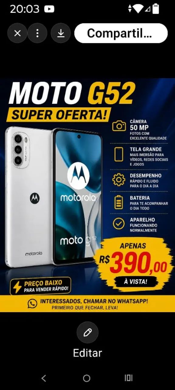 Vendo MotoG 52 