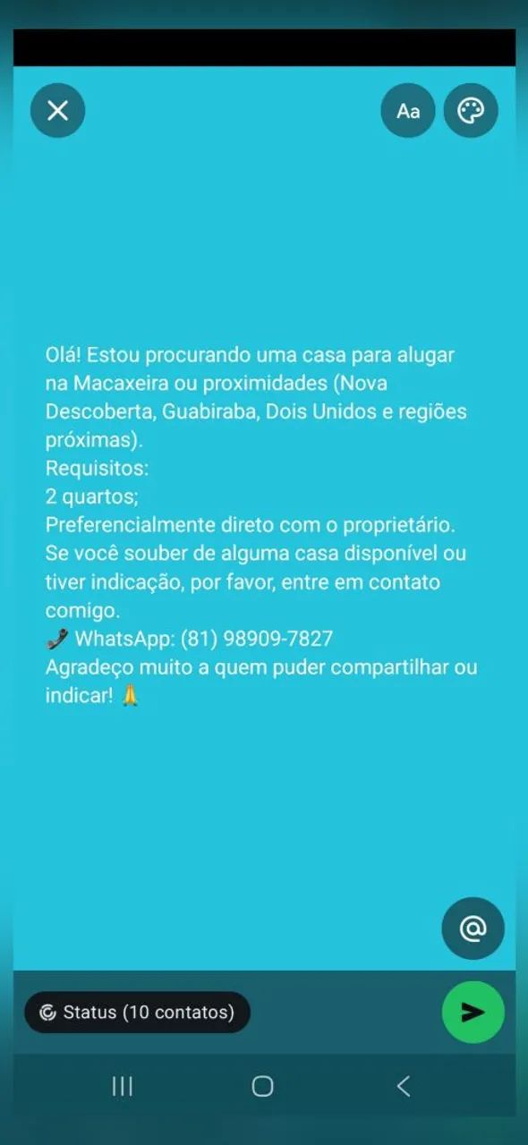 Casa, procuro para alugar 