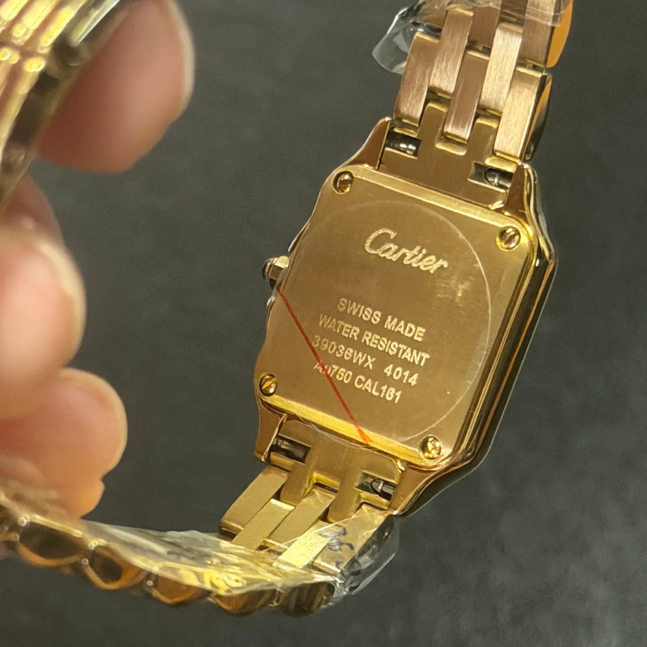Cartier Panthère Feminino Dourado Quartzo Prem AAA+ - Foto 4