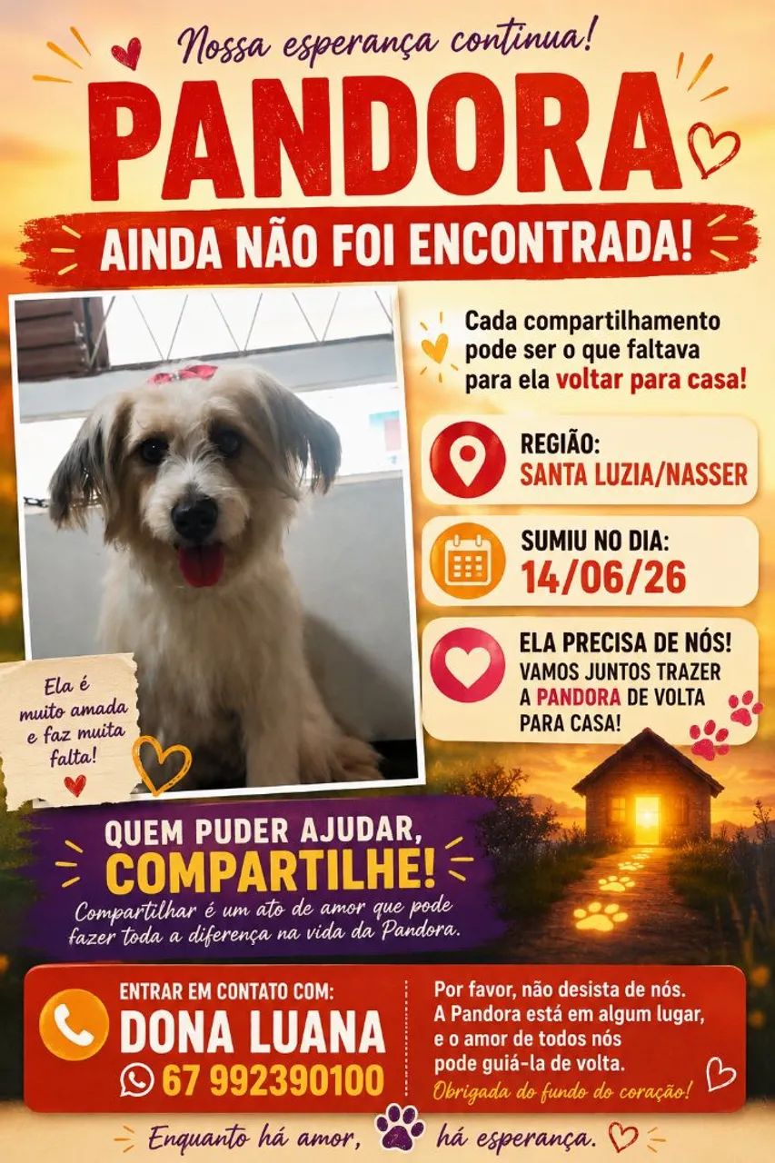 Ajude a trazer a Pandora de volta pra casa !