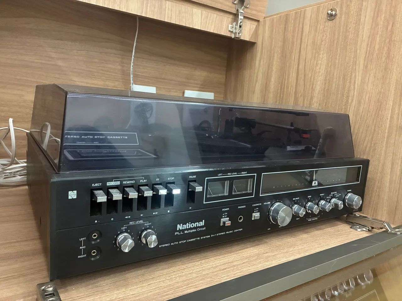 Aparelho de som 3x1 National SS-7070A - Clássico Vintage 