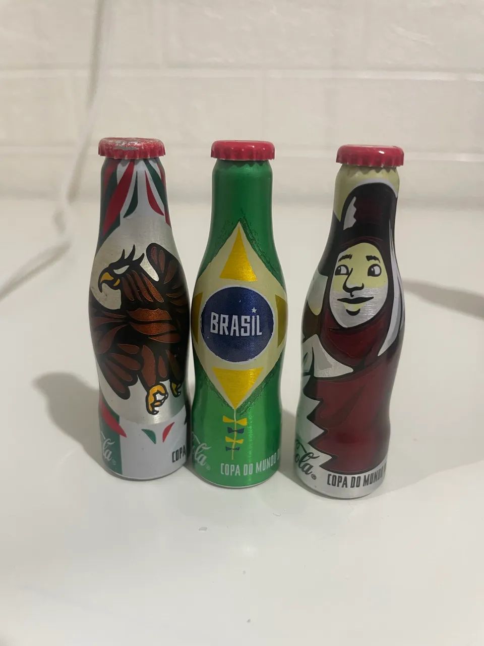 3 mini garrafinhas Coca Cola Copa 2014 - Foto 2