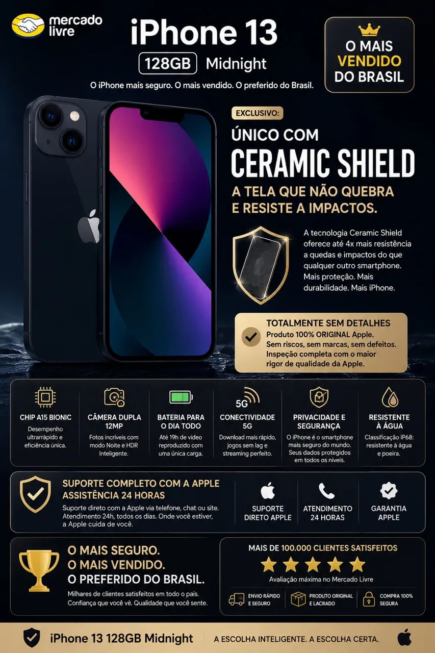 iPhone 13 128gb midnight - Celulares e Smartphones - Jardim