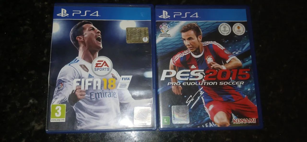 Pes 2015 e fifa 2018
