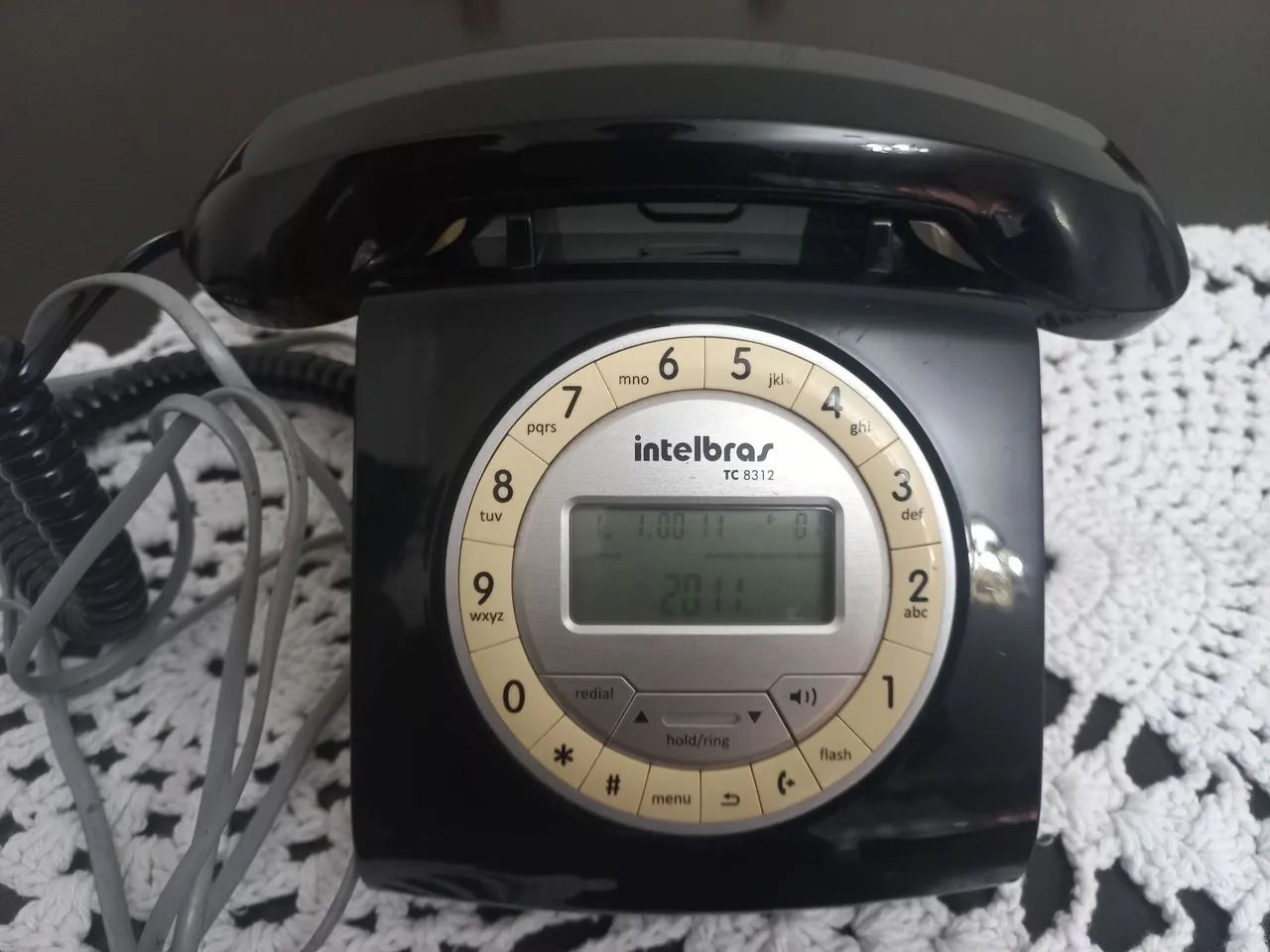 TELEFONE ANTIGO INTELBRAS PRETO FUNCIONANDO 