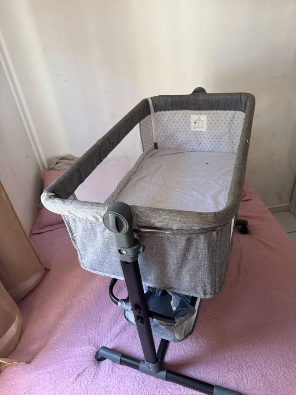 Berço Co-Sleeper Cinza  - Foto 2