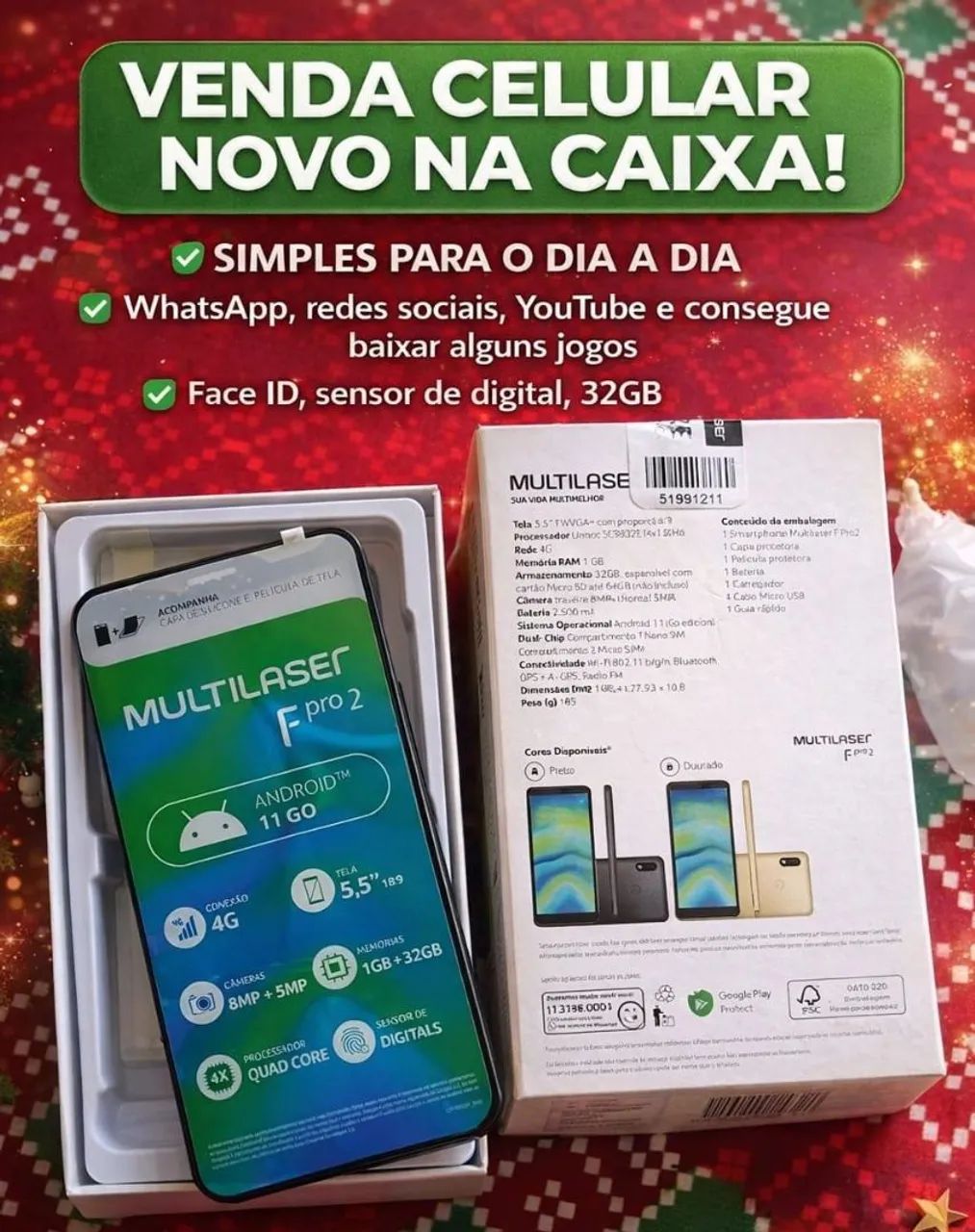 Celular Multilaser novo!!