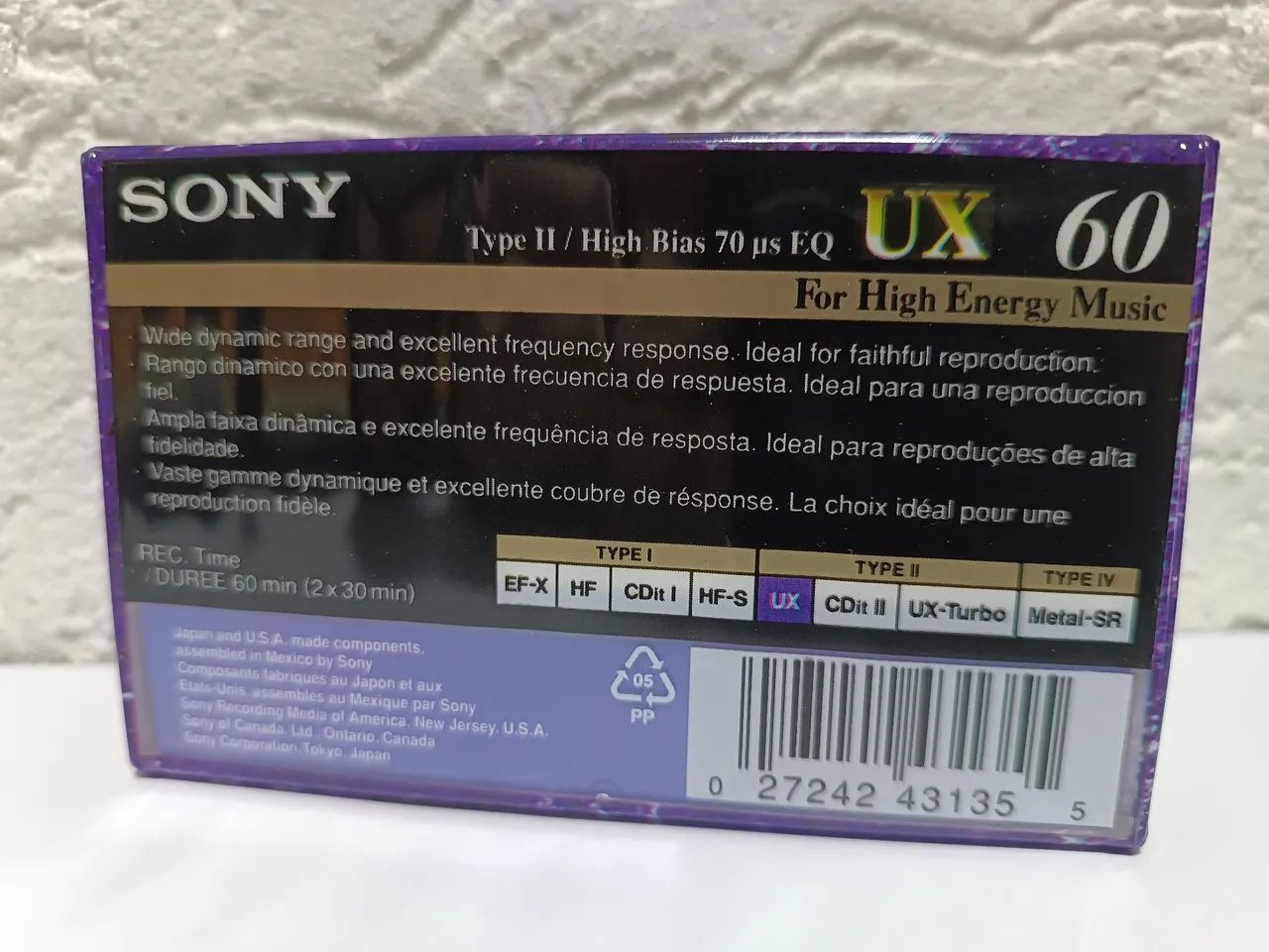 Fita K7 Sony ux60 novo lacrado  - Foto 2