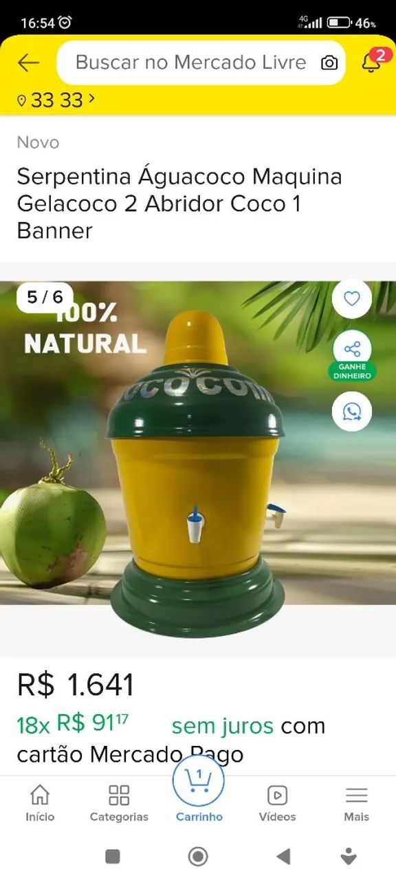 Máquina para vender água de coco manual - Foto 3