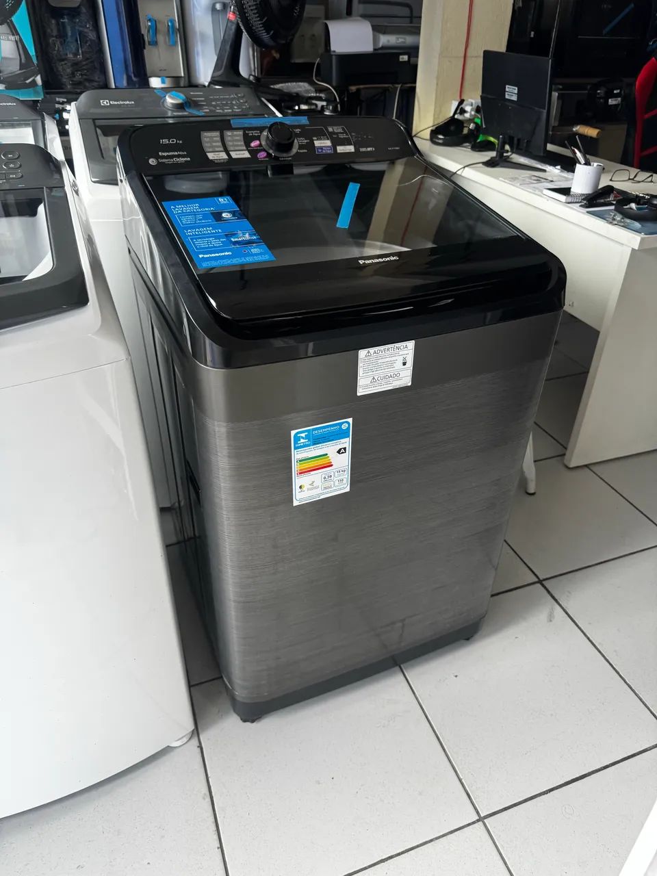 Lavadora de roupa Panasonic 15kg Frost Free 127v nova com garantia de fábrica 