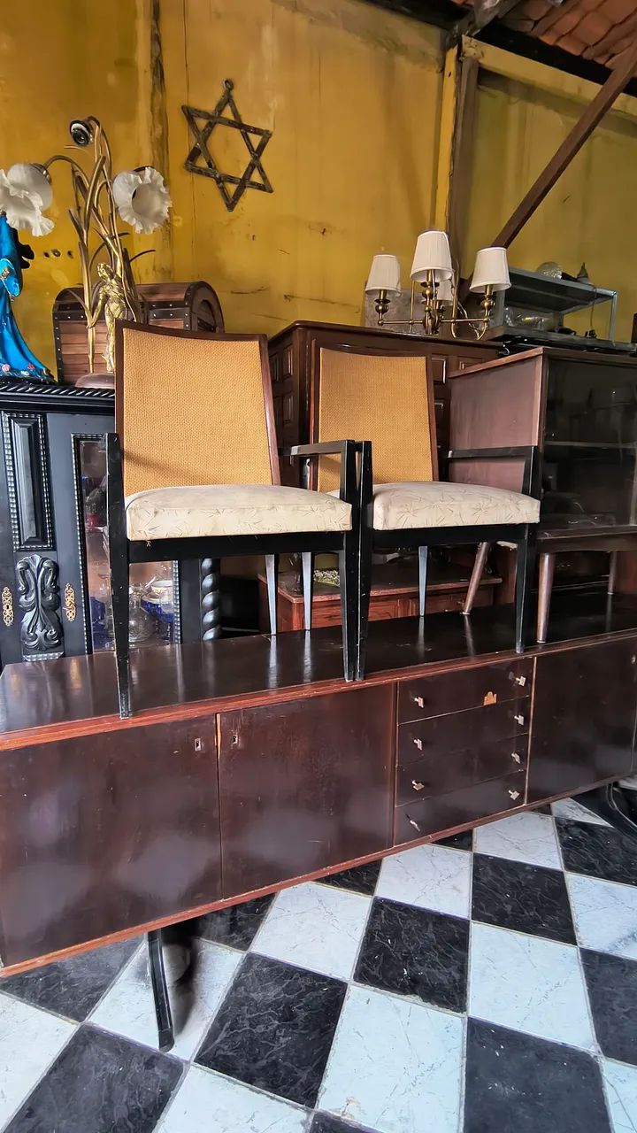 Mesa e cadeiras retrô. Lojão das Mercedes. - Foto 3