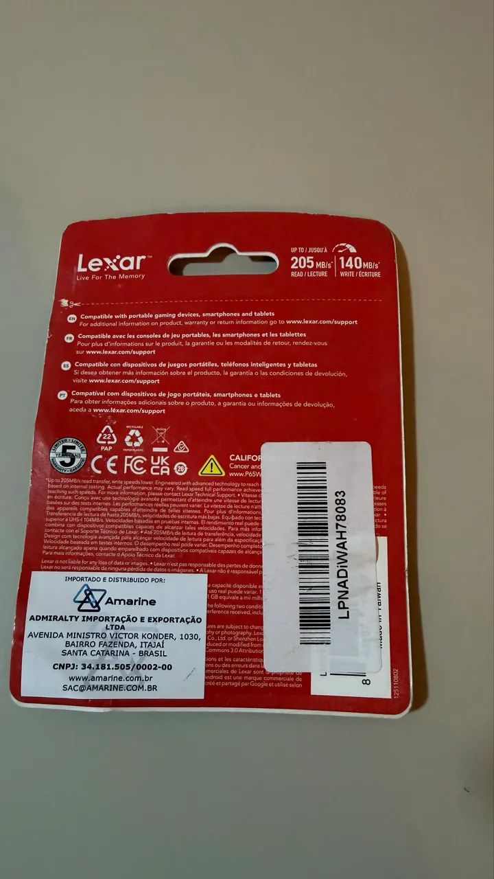 Cartão de memória lexar play - Foto 2
