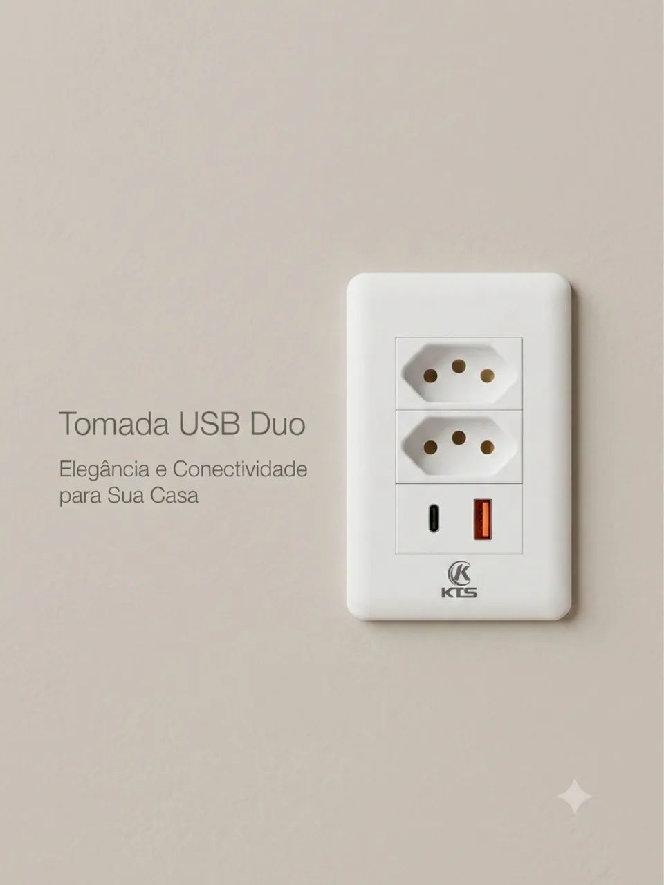 Tomada+ usb+tipo C