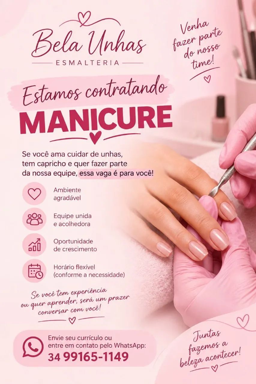 Contratação de manicure 
