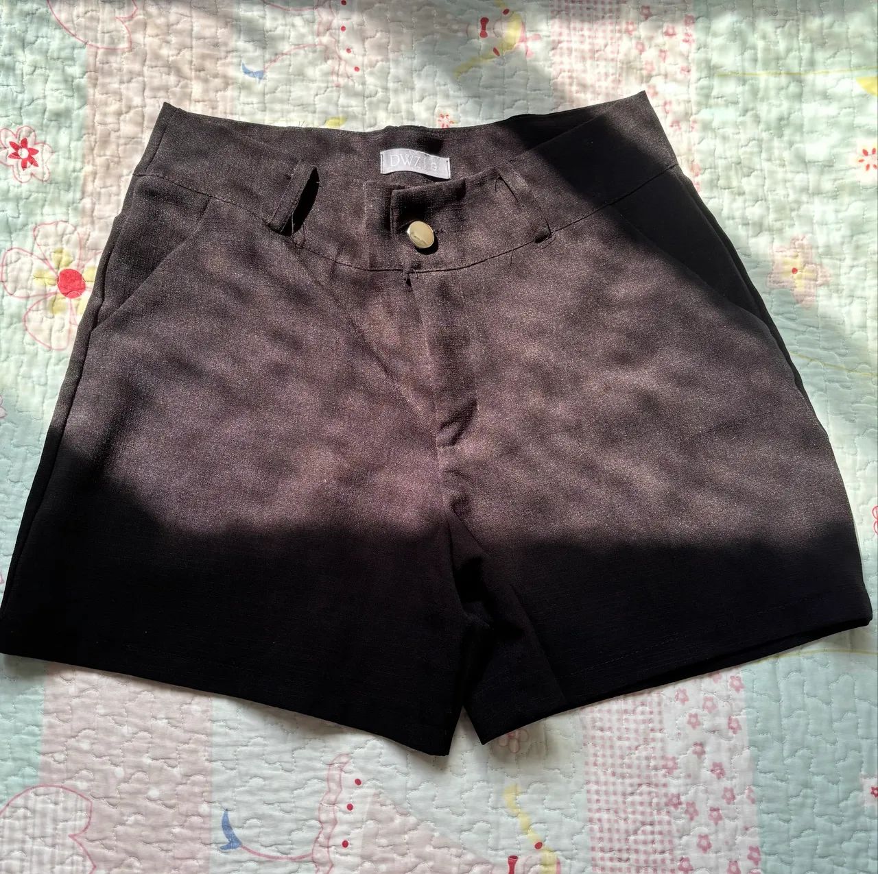 Short preto alfaiataria 
