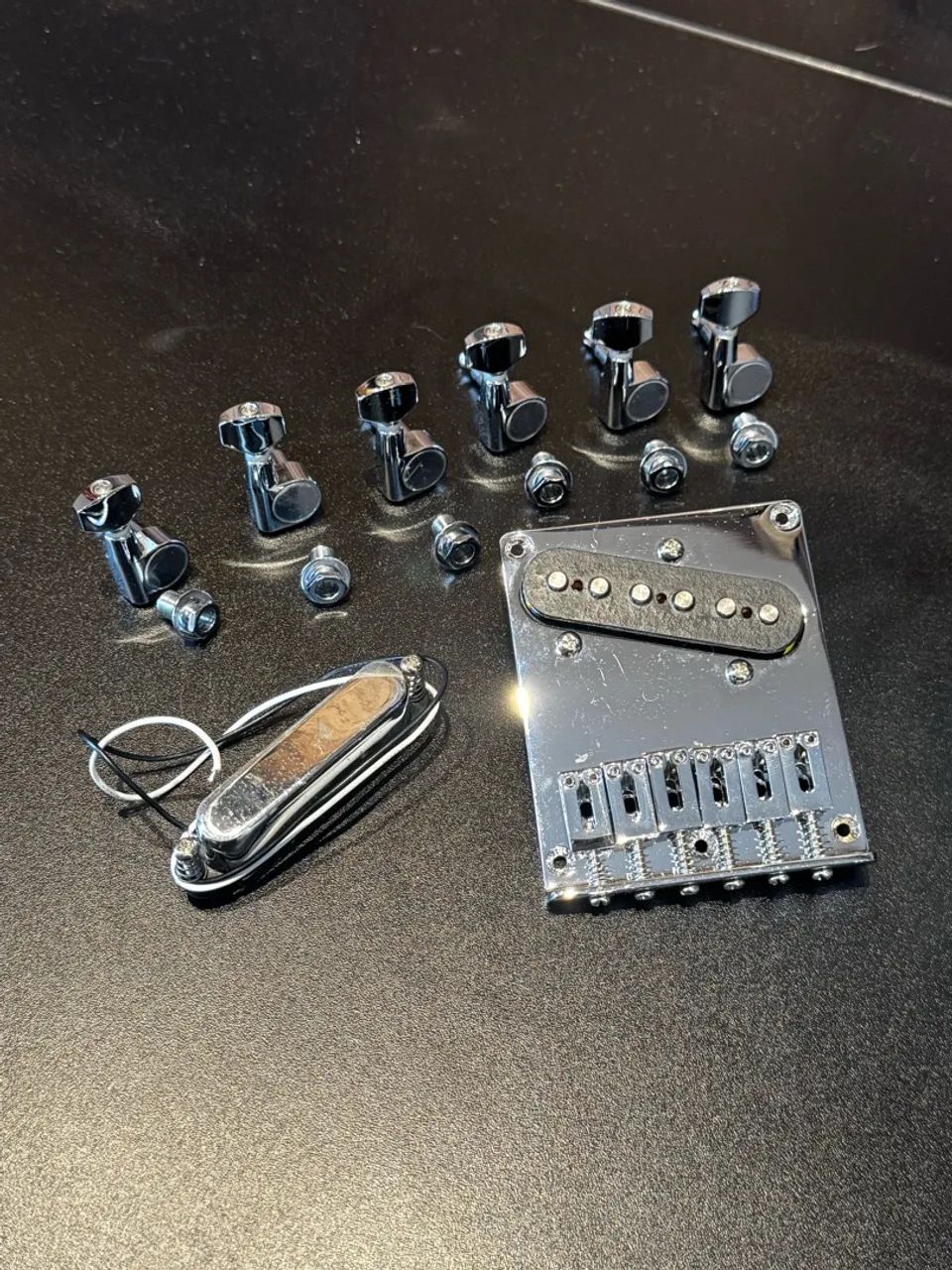 Kit Squier Telecaster (captadores, ponte e tarraxas)