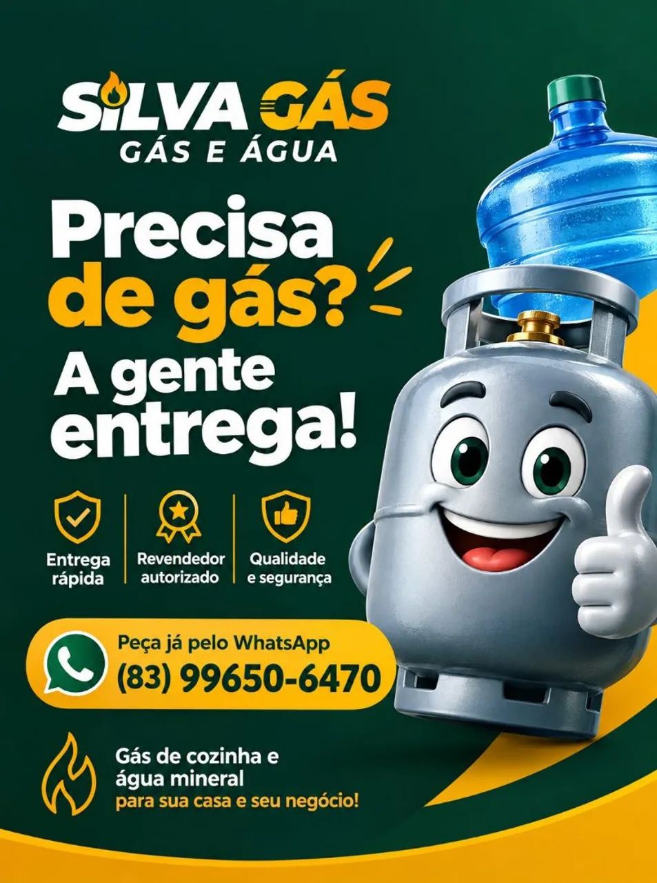 Gás e água venda 