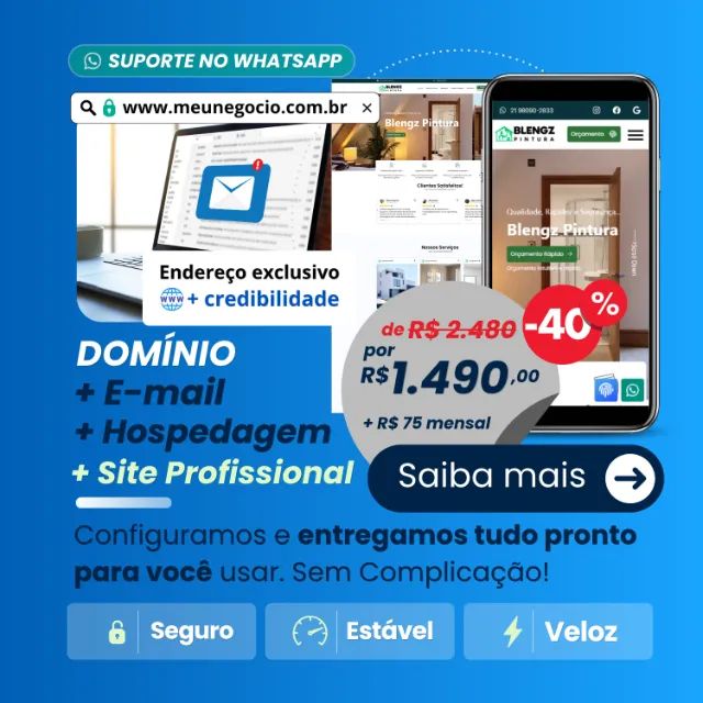 Domínio, E-mail, Site, Google Meu Negócio e Google e Meta Ads - Foto 4