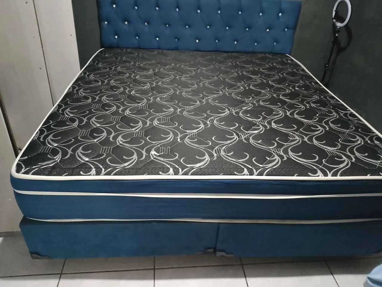 Cama box king size ortopédica nova 
