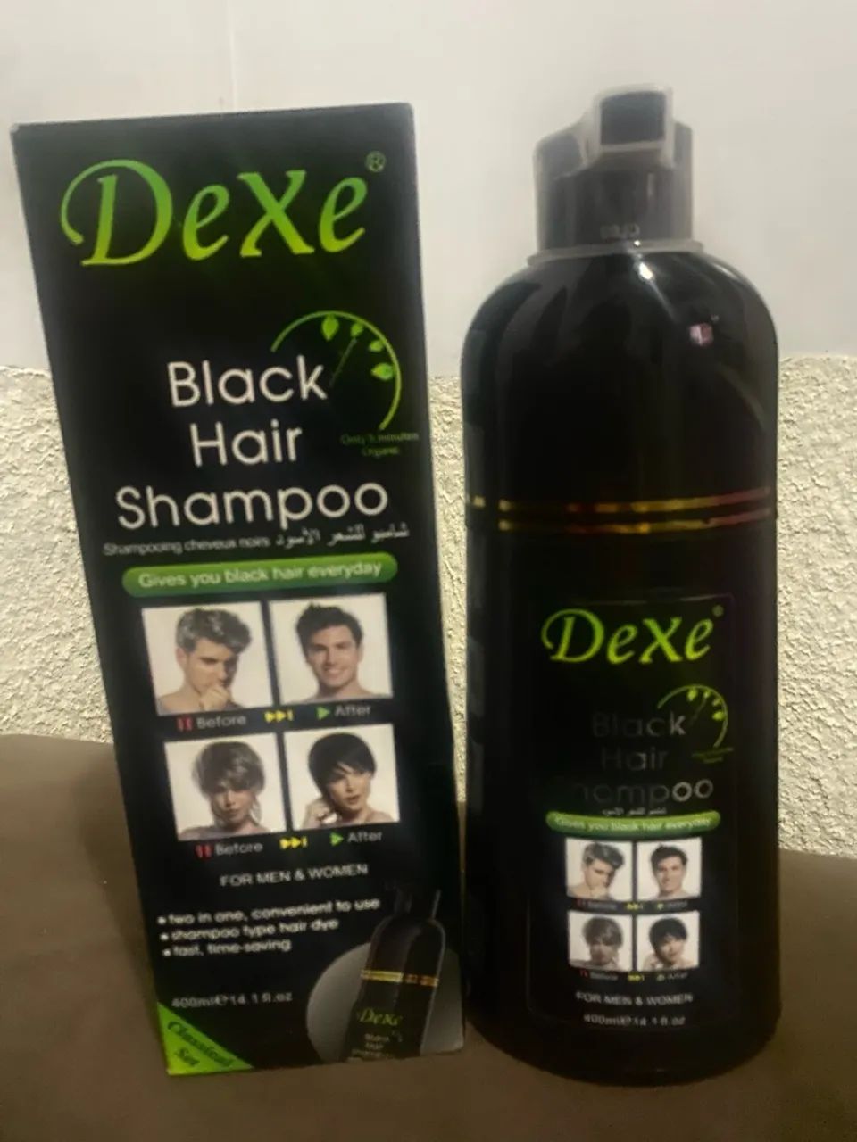 Shampoo escurecedor para cabelos brancos