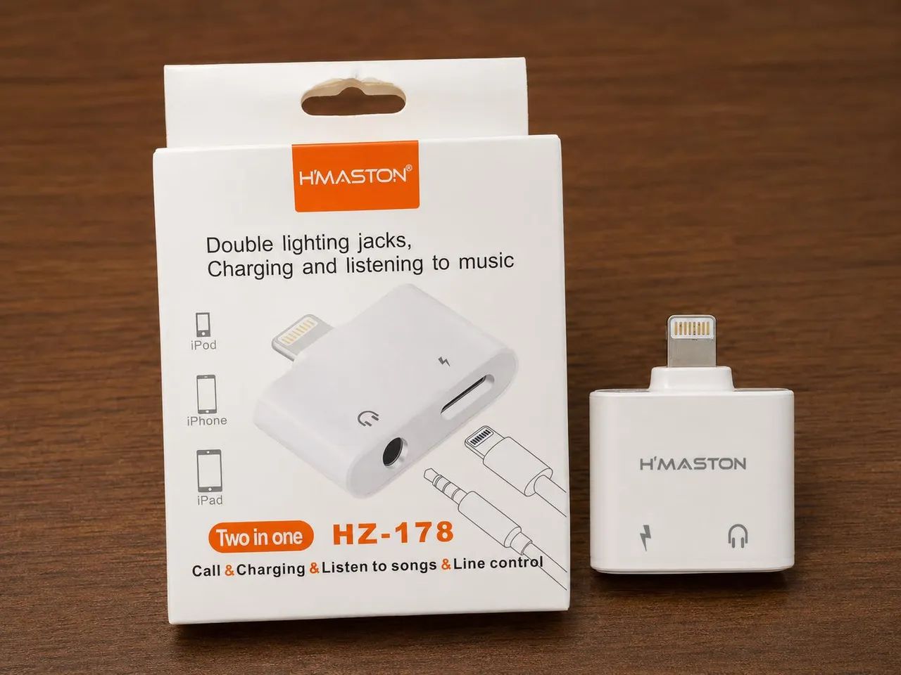 Adaptador Lightning para P2 e Carregador H?Maston HZ-178